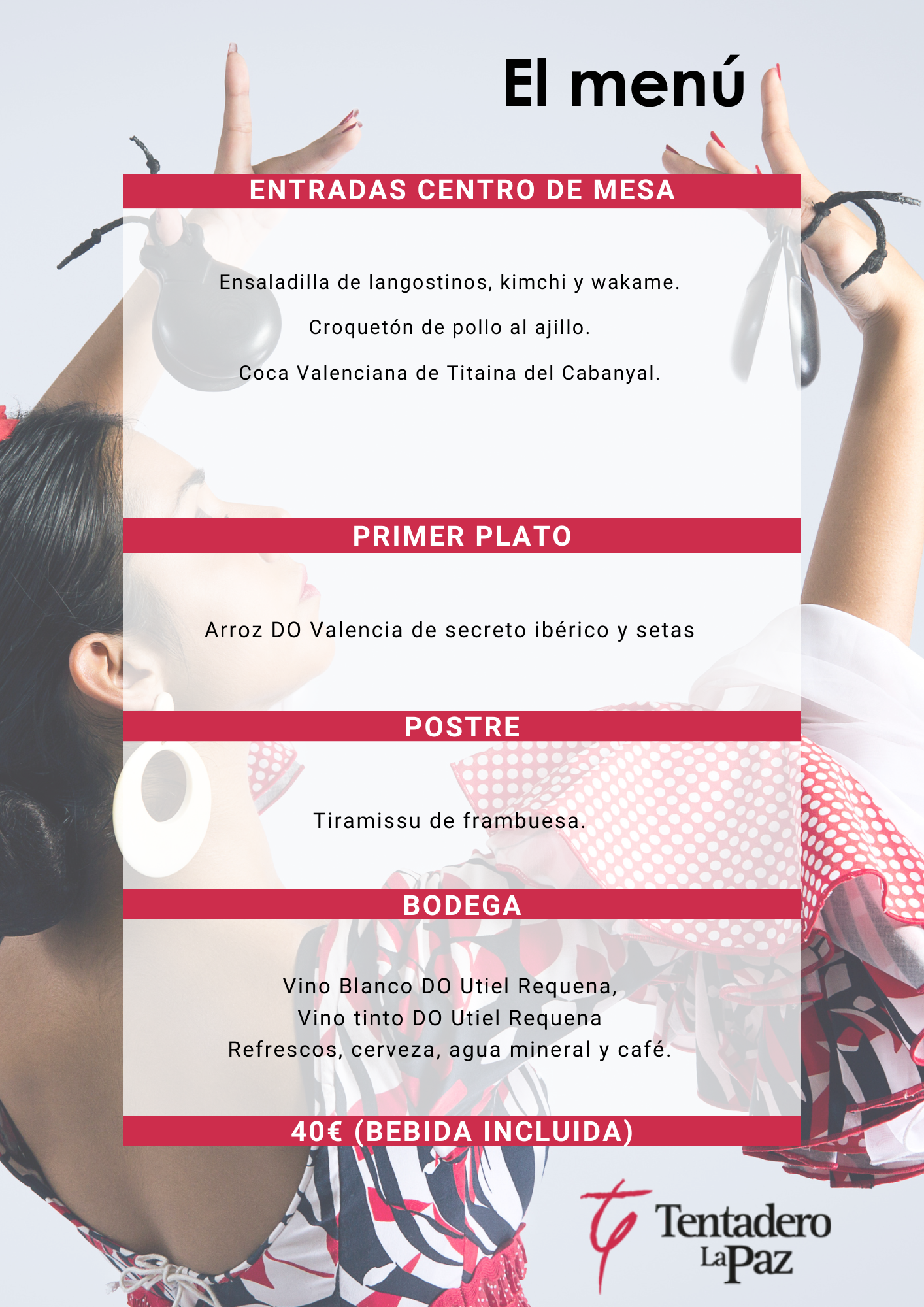 menu evento flamenco